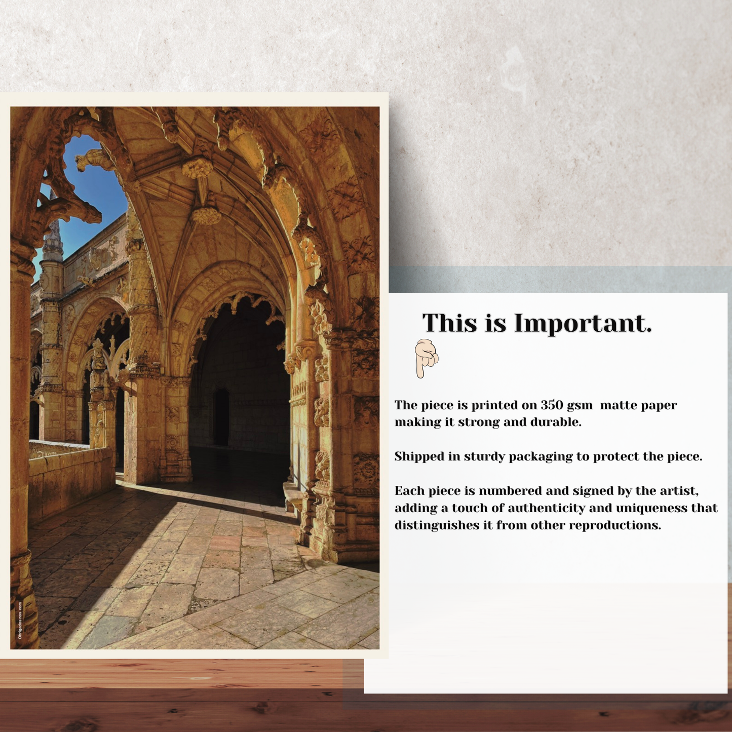 Poster Arches at Jerónimos Monastery: Two Sizes Available