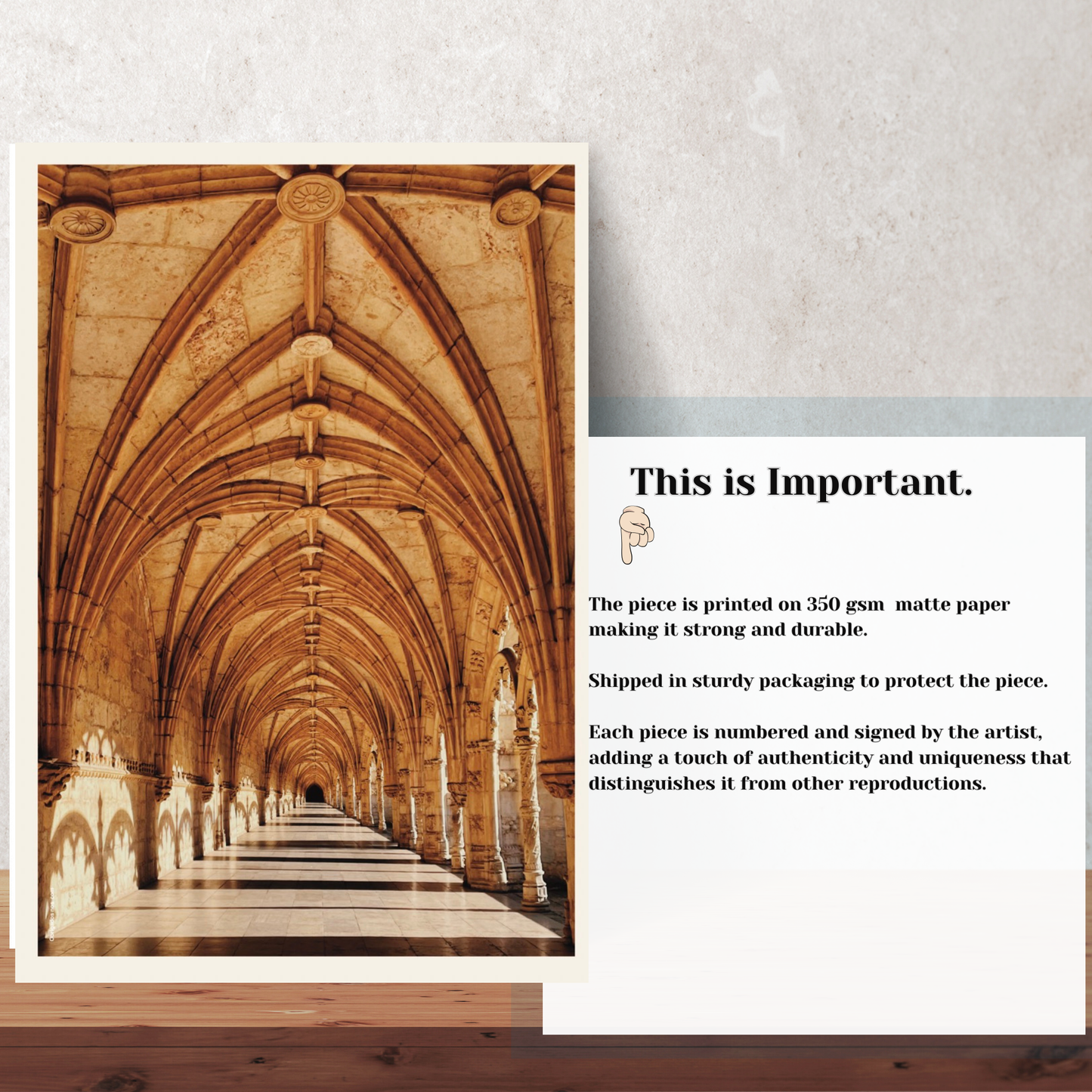 Infinite Arches Wall Art: Jerónimos Monastery in Color