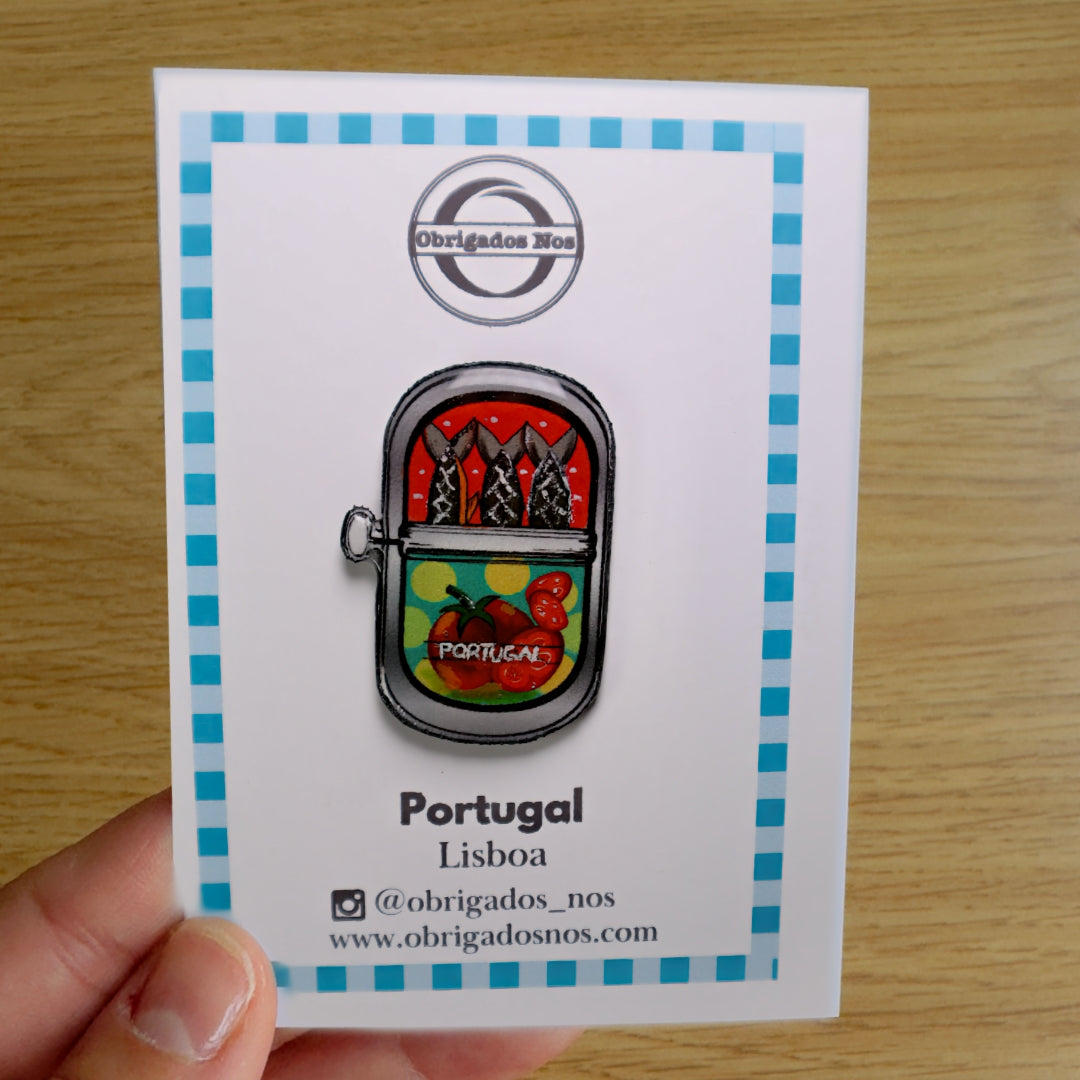 Variety of Colors Acrylic Mini Cans of Sardines Magnet Handmade Acrylic Magnets - Portugal Souvenirs