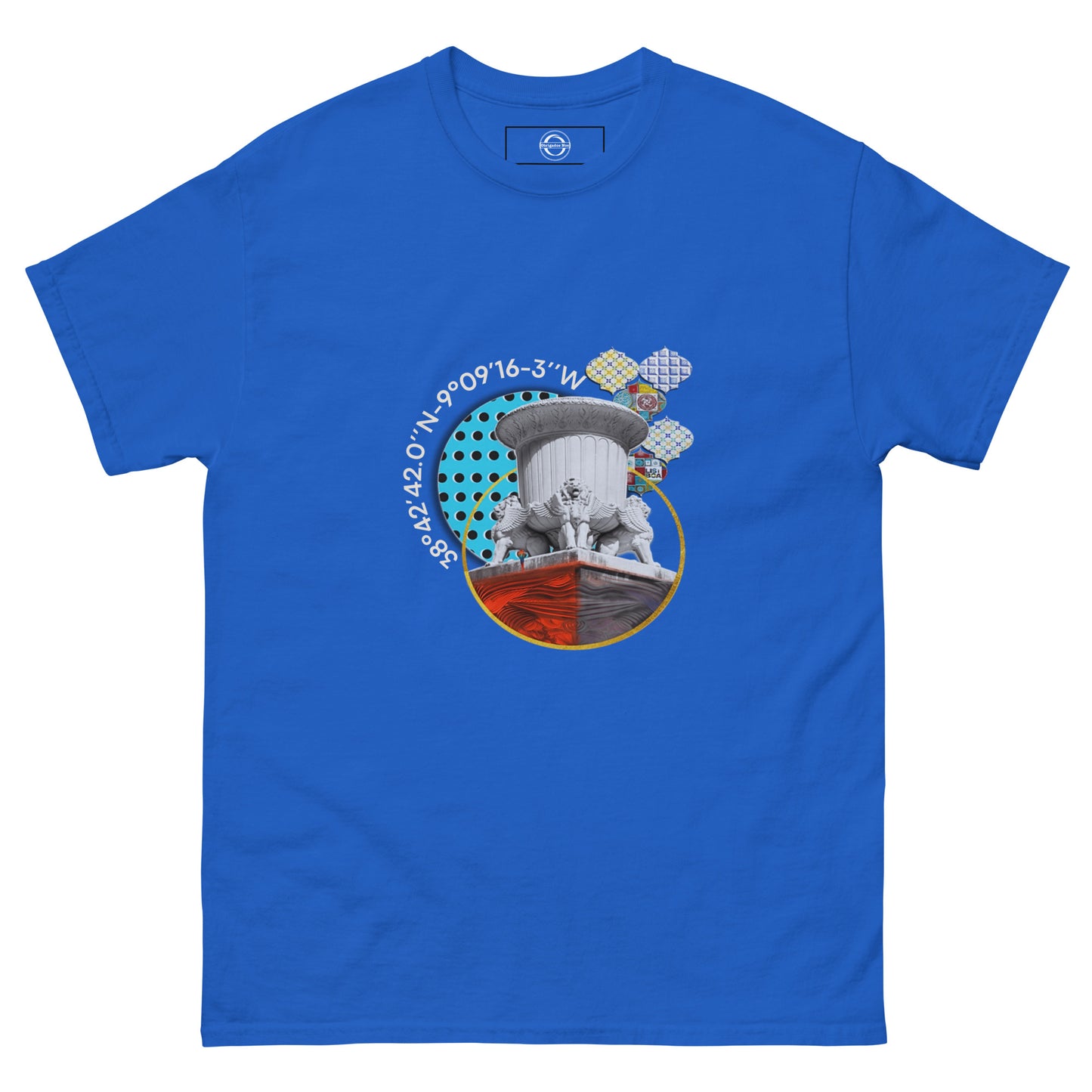 Original Lions & Tiles Design Unisex 100% Cotton T-Shirt Comfortable Tubular Fit and round neck